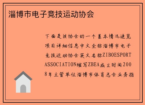 淄博市电子竞技运动协会